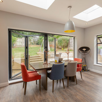 Extension - Kitchen to Patio with Large Bi-Fold door and Skylights
