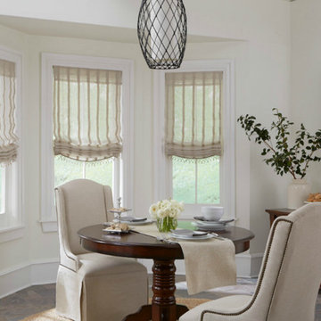 Fabric roman shades