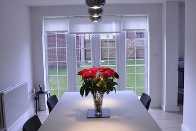 Inspiration for a contemporary dining room in Cheshire.