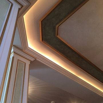 Faux on ceiling and column insets