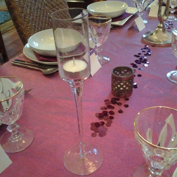 Festive colourful party table