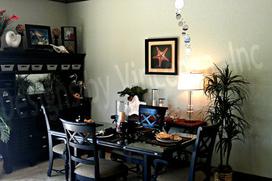 Island style dining room photo in Tampa