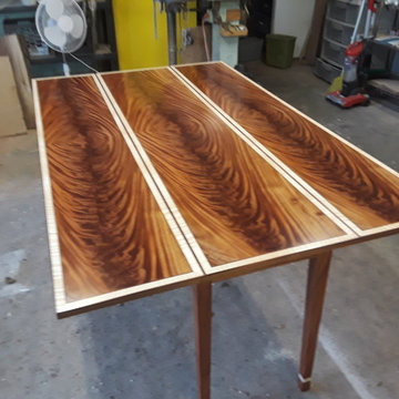 figured mahogany drop leaf table