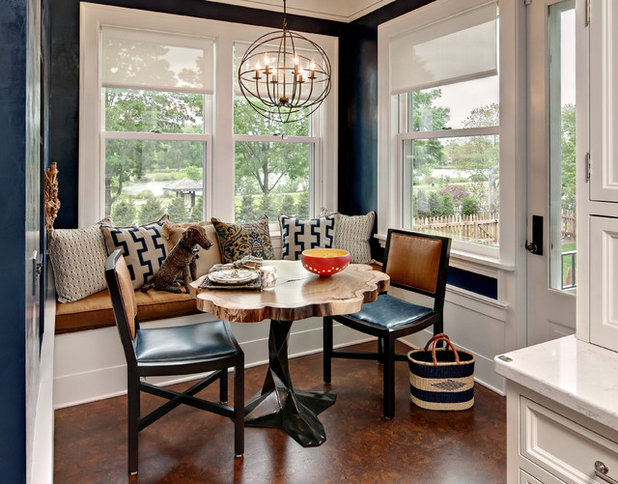 Transitional Dining Room by Filament Lighting & Home