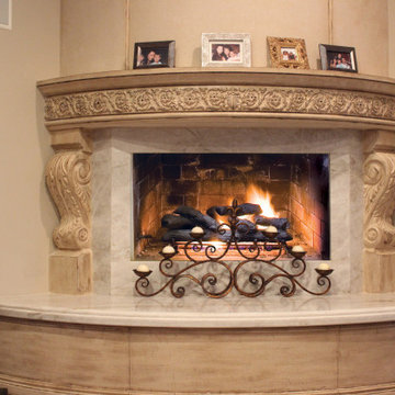 Fireplace made of stone-Pre cast