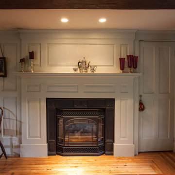 Fireplace mantel and surround in an historic renovation, Georgetown, MA