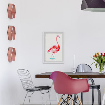 "Flamingo Bright Pink" Framed Painting Print