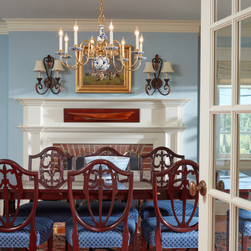 Formal Dining Room with Fireplace as focal point
