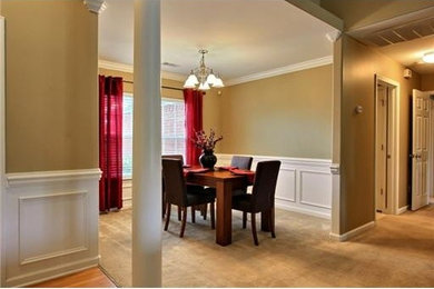 Transitional dining room photo in Atlanta