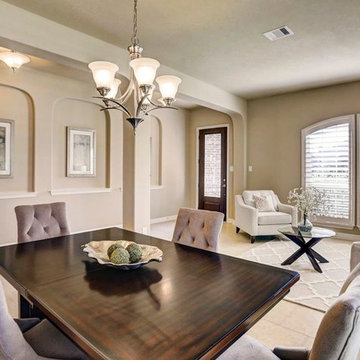 Four Bedroom Home in Katy, TX - Living Room & Dining Room Combo