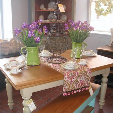 French Country Butterfly Extension Table with Bench