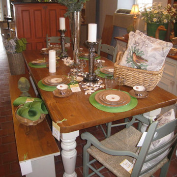 French Country Farm Table with Paysanne Chairs