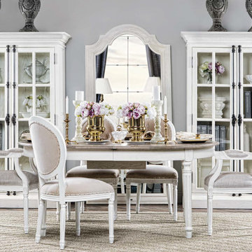 French Country White Dining Room Design