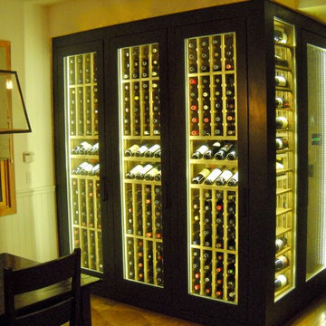 Full Cabinet Wine Display with LED Lighting
