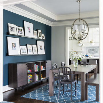 Functional Breakfast Room with Blue Accents