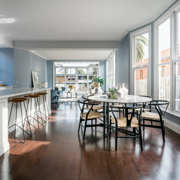Gardenvale Project Hamptons style open plan living and dining