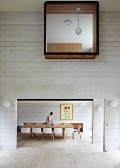 Contemporary Dining Room by Austral Masonry