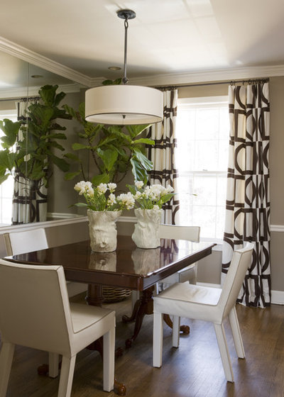 Transitional Dining Room by Liz Levin Interiors