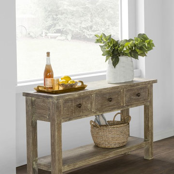 Gerald Reclaimed Pine 3 Drawer Console