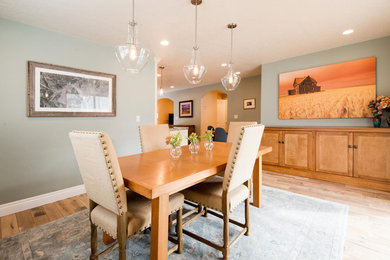 Inspiration for a transitional dining room remodel in Salt Lake City