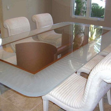 Glass Dining Table - Onde Bianche