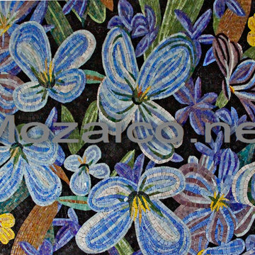 Glass Mosaic Designs, Pop Flowers I Mozaico