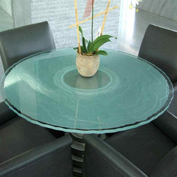 Glass Table - Onde Lineari by Sans Soucie