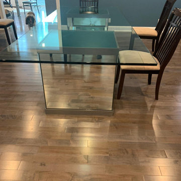 Glass Table with mirror base