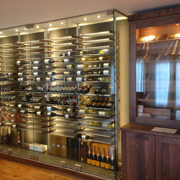 Glass wine room in the dining room -2-