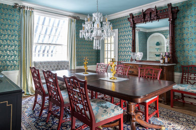 Inspiration for a transitional enclosed dining room remodel in Newark