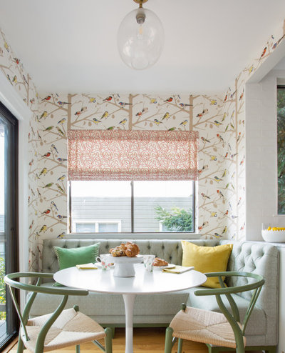 Transitional Dining Room by Cusp Interiors