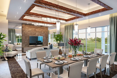Example of a trendy dining room design in Nashville