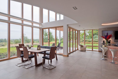 Inspiration for a contemporary dining room in Dorset.