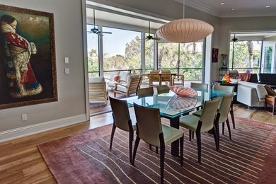 Transitional dining room photo in Miami