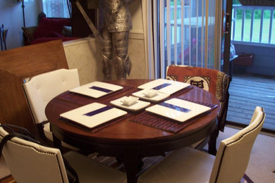 Inspiration for a modern dining room remodel in Raleigh