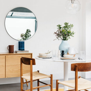 Retro dining room in London.