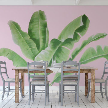 Hand Painted Mural Wall Art Plants
