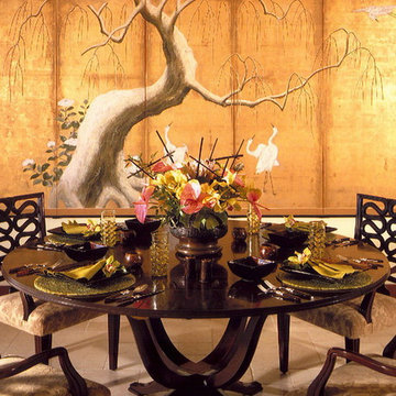 hand painted wallpaper Japanese style