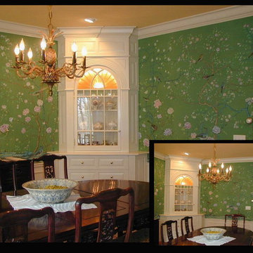 Hand painted wallpaper showroom