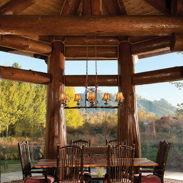 Handcrafted Log Home: The Jackson Hole Residence - Formal Dining Room