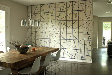 Inspiration for a modern dining room in Austin.