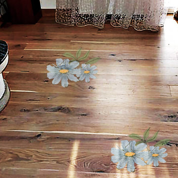 Handpainted hardwood flooring