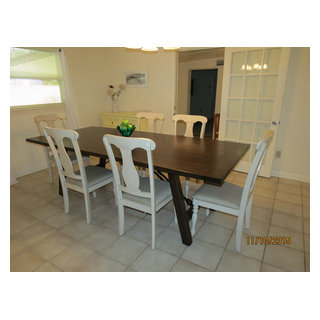 Hardwood Trestle Dinning Table- Jacksonville. FL - Traditional - Dining ...