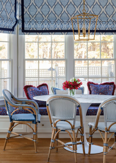 Coastal Dining Room by Shorebird Interiors, LLC