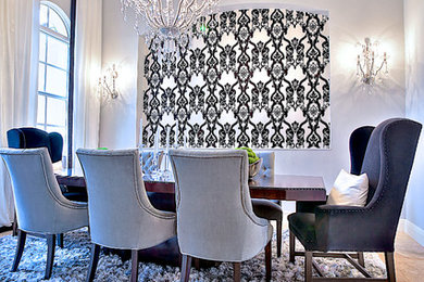 Dining room - transitional dining room idea in Miami