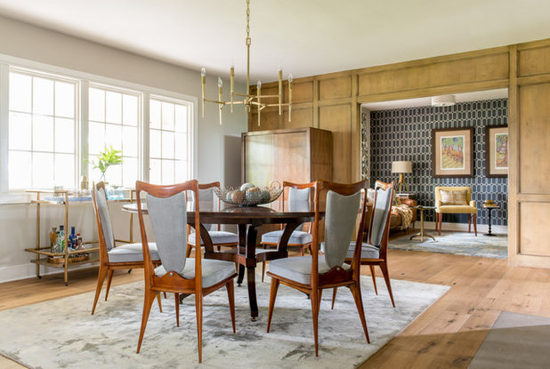 Midcentury Dining Room by Jennifer Garner Interiors