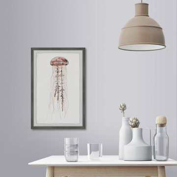"Hippy Jellyfish" Framed Painting Print