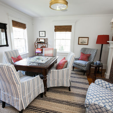 Historic Martha's Vineyard Cozy Traditional Coastal Game Room