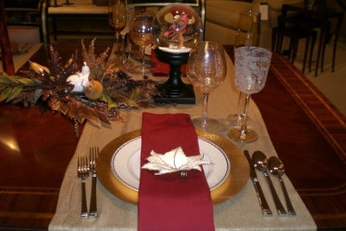 Elegant dining room photo in Cleveland