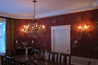 Inspiration for a timeless dining room remodel in Portland Maine